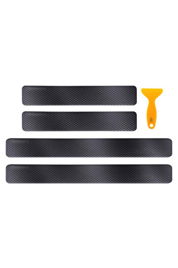 zola Set 4 autocolante protectie praguri, folie PVC, impotriva zgarieturilor si deteriorarii, negru