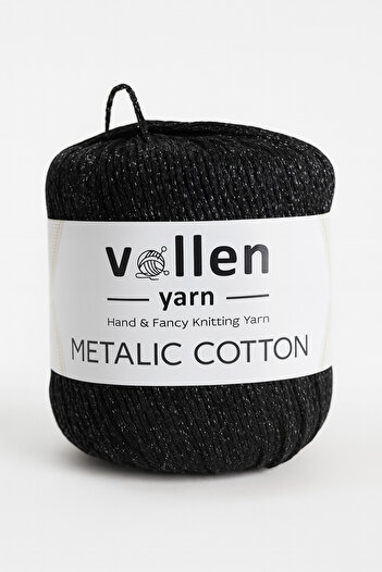 vollen yarn Premium Μεταλλικό Κοτόνι Ασημένιο Κλωστό Πλεκτομηχανής – Ασημένιο Κλωστό, 50 γραμμάρια 100 μέτρα, – Κλωστό για βραδινό φόρεμα, Κλωστό Supla,