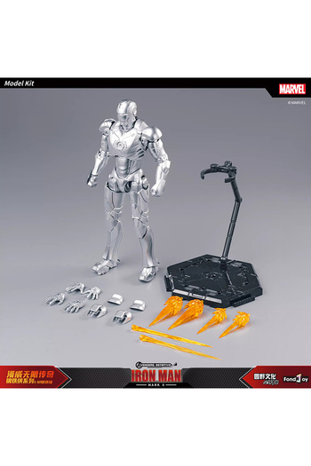 Choice 01 15cm Fondjoy Marvel IronMan MK2 Fondjoy Assemble Toy Iron Man Model ABS Material 1/12 Scale Actio
