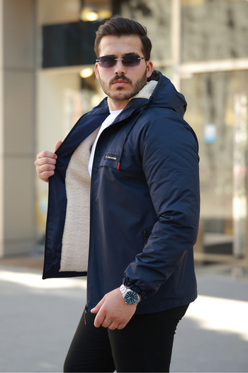 Boymen Men's Coat with Fur Inside Thick Waterproof Coat Premium Coat