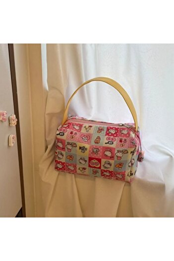 Miniso kitty bag Sanrio Hello Kitty Makeup Bag High-Precision Ins Cartoon Portable Makeup Washing Bag Trav
