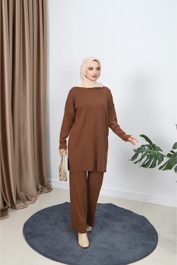 NİSUM MODA Σετ παντελόνι με ραβδώσεις Mercerized