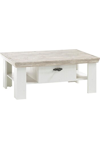 LUNA HOME Coffee table »Florenz« white with one drawer, 109x69 cm