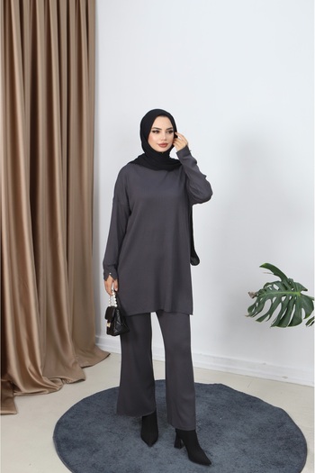 NİSUM MODA Ribbed Mercerized Trouser Suit