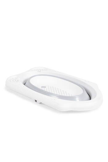 Cangaroo Foldable Baby Bath Tub Maui Grey with Drain Plug and Carry Bag