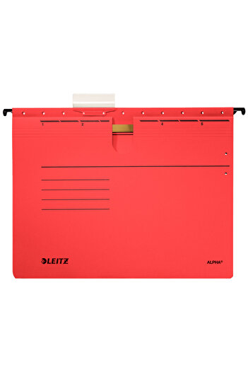 Leitz Alpha hanging file with red rail