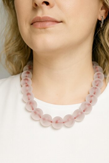New Obsessions Glacier 20mm Large Beaded Necklace
