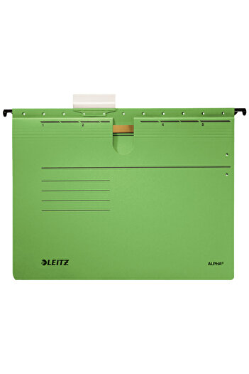 Leitz Alpha hanging file with green rail