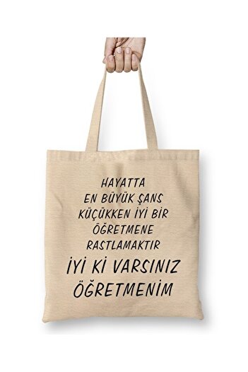 Toyaso Teacher's Day Kind Words for the Teacher Cloth Bag Long Handle