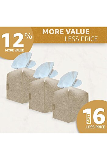 LeART Leather Tissue Box Cover PACK OF 3 – Elegant Tissue Box Holder for Home Office Car Hotel Dec