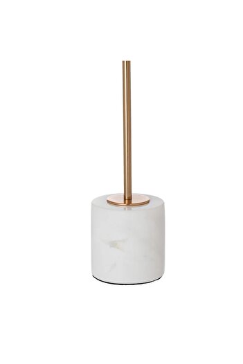 ORIAN Tall single gold candlestick with marble base