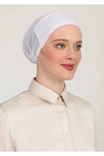 pure age Lavender Air Conditioned Seamless Plain Cap White