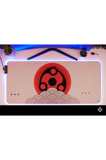 QwertyKey Deskmat Mousepad Sharingan Eye RGB 4mm margin cusute