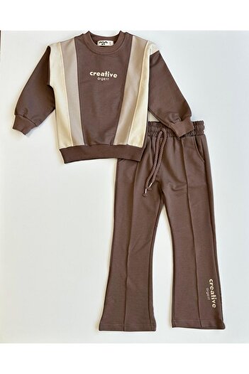 yavrucak life Girls' Tracksuit Set with Elastic Waistband