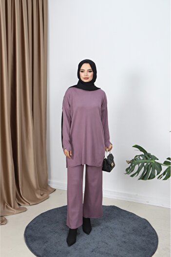 NİSUM MODA Ribbed Mercerized Trouser Suit
