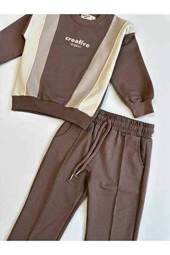 yavrucak life Girls' Tracksuit Set with Elastic Waistband