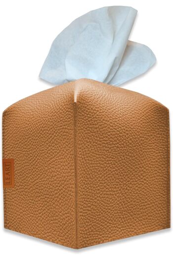 LeART Leather Tissue Box Cover – Elegant Tissue Box Holder for Home Office Car Hotel Decor | Livin