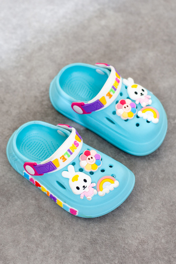 Melek Tuna Girls' Anti-Slip Sandals Slippers, Children's Cross Slippers, Baby Slippers, Children's Pool Slippers,