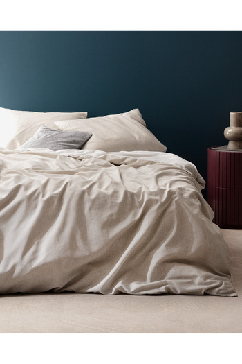 Madame Coco Delrico Single Cotton Printed Duvet Cover Set - Beige