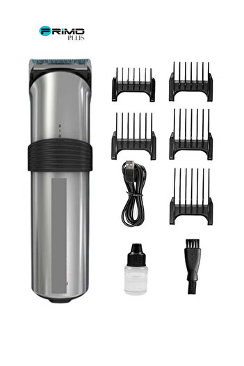 Primo Plus Professional Electric Hair Clipper with Silver/Black Blades