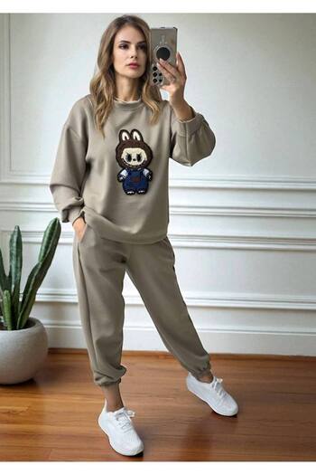 GLAMSI Relaxed fit viscose set with La Bubu-style print