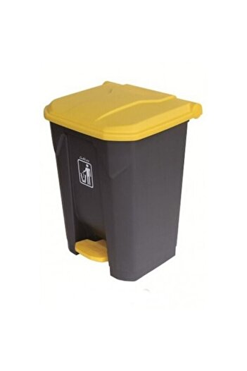 LİMPİO Trash Bin with Pedal B2-010C, 68L, Black-Yellow