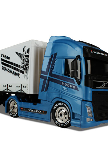MYTOY Scania, Volvo Model Oyuncak Tır – 46 cm Uzunluk, Hareketli Dorse, 12 Tekerlekli Konteyner Tır