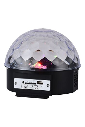 zola MP3 disco projector bulb, 6 multi-colored LEDs, 230V, remote control, 18W, 18x18x15 cm