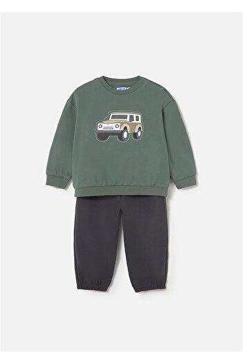 MAYORAL Baby Boy Printed 2-Piece Tracksuit Set Green 2838