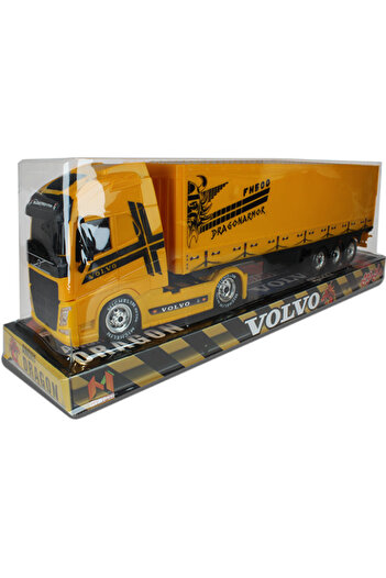 MYTOY Scania, Volvo Model Oyuncak Tır – 46 cm Uzunluk, Hareketli Dorse, 12 Tekerlekli Konteyner Tır