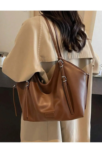 Nevnihal Soft Leather Casual Large Women's Bag with Zipper and Lining