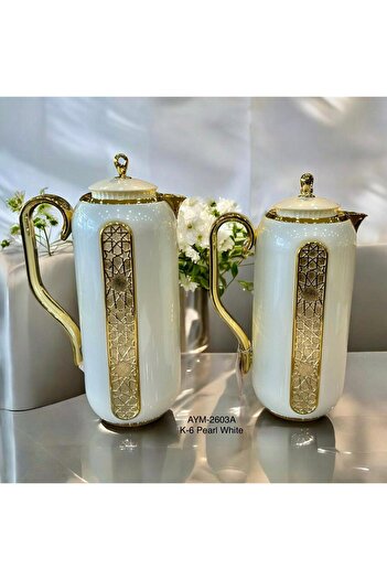 ZETT Gold Gilded Model Stylish 2-Piece Thermos Set 1L/0.7L