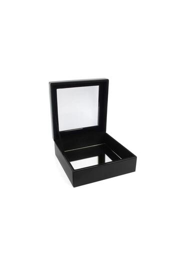 Mikasa Moor Black Glass Window Decorative Box 26X26X10Cm