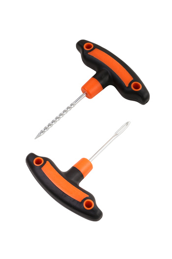 Lawazim Tire Plug Repair Tools 2 Piece - T-Handle Kit with Spiral Reamer and Insertion Tool