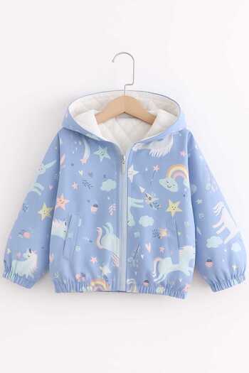 RONYPONY Girl's Waterproof and Windproof Raincoat-Windbreaker
