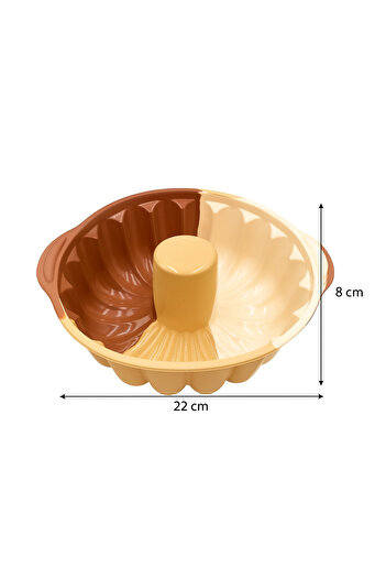 CKM silikon 4-Piece Silicone Cake Mold Set - Chocolate Color