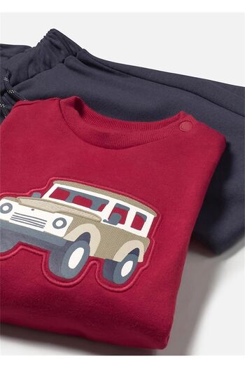 MAYORAL Baby Boy Printed 2-Piece Tracksuit Set Red 2838