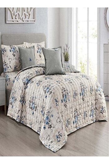 Moon Compressed Quilt Set for Two People, 6 Pieces, Size 250x230 cm