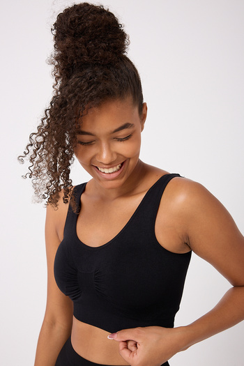 FOREVER MORE 2-Piece Women's Seamless Thick Strap Flexible Padded Bustier