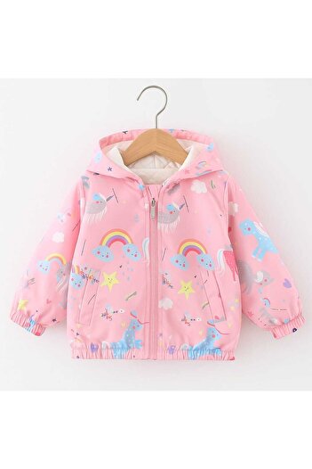 RONYPONY Girl's Waterproof and Windproof Raincoat-Windbreaker