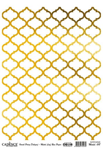 Cadence Gold Leaf Rice Decoapaj Paper - Model 18