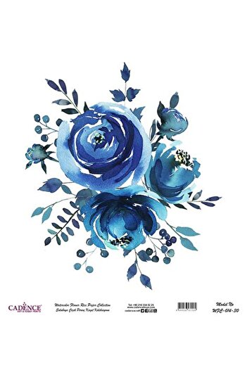 Cadence Watercolor Flower Rice Decoupage Paper - Wfc-014