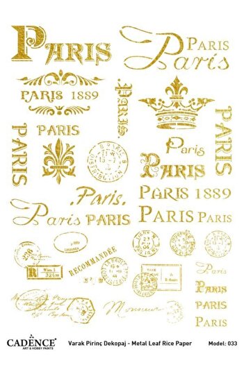 Cadence Gold Leaf Rice Decoapaj Paper - Model 33