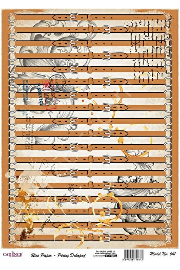 Cadence Brass Decoupage Paper - Model 641