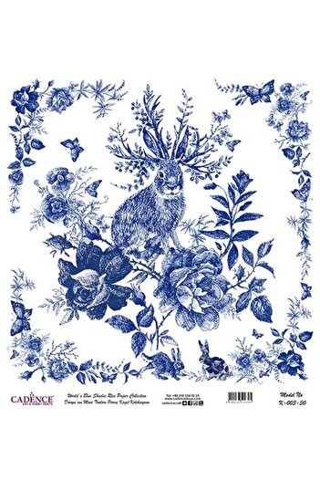 Cadence Blue Shades of the World Rice Decoupage Paper - K-003