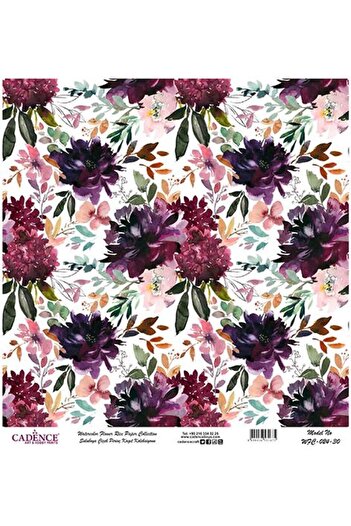 Cadence Watercolor Flower Rice Decoupage Paper - Wfc-024