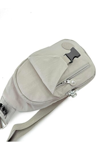 CCWAY AYAKKABI Women's Water Resistant Crinkle Fabric Crossbody Casual Bag Beige