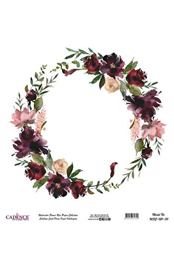 Cadence Watercolor Flower Rice Decoupage Paper - Wfc-021