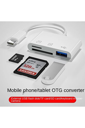OEM Jmax 3-in-1 USB Type-C Card Reader Adapter for SD TF USB