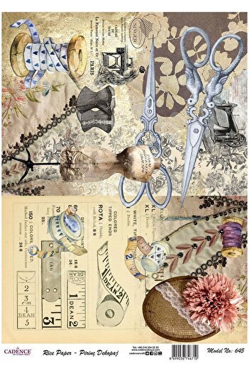 Cadence Brass Decoupage Paper - Model 645